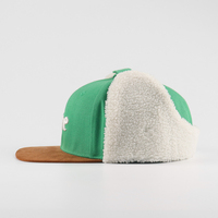 BSCI gorra Snapback de invierno con orejeras de 6 paneles estructurados personalizados al por mayor, gorra Snapback ajustada de gamuza con logotipo bordado 3D de alta calidad