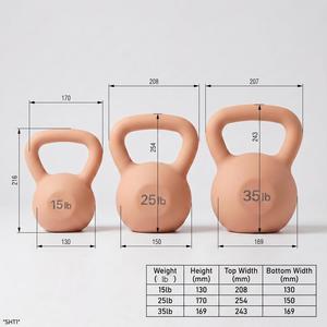 Kettlebell en fonte recouverte de silicone écologique, poids réglable, kettlebells portables antidérapants pour le corps entier - Product Image 3