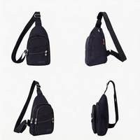 Sac à bandoulière léger et imperméable en polyester grande capacité avec fermeture éclair pour étudiants