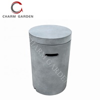 Table d'appoint carrée de haute qualité avec couvercle de réservoir de propane carré en ciment dans le jardin