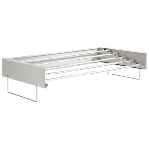 Séchoir à linge mural pliable en acier inoxydable à 5 barres, dissimulé, pour buanderie - Product Image 2