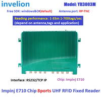 Lecteur RFID UHF avec puce IMPINJ E710, portée de 35 m, 4 ports d'antenne, lecteur RFID industriel pour la logistique d'entrepôt