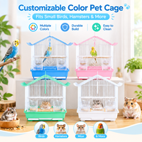 Cage à oiseaux carrée de haute qualité, écologique, en fil métallique fantaisie pour perroquet, pigeon, lapin, animal de compagnie