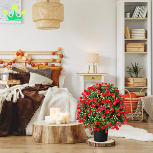 Artificielle Rose Topiaire Boule Arbre En Pot Buissons Plantes pour La Maison Jardin Arbustes Buissons Boule Arbre Bureau Porche Décoration - Product Image 6