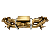 Tubi di Scarico Catback Placcati in Oro SD per Porsche 911 Carrera 992 3.0T 2019-2026, Scarico Prestazionale con Valvola e Silenziatore