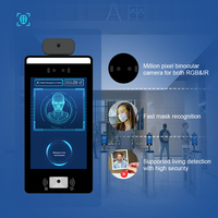 Terminal de Reconocimiento Facial Biométrico con IA Scanmax F6, Medición de Temperatura, Lector de Códigos QR, Pantalla Táctil, Impermeable, Audio Bidireccional