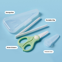 Ciseaux à Aliments pour Bébé Industriels Portables avec Lame en Céramique, Étui de Rangement et Boîte d'Emballage Transparente