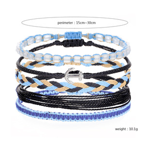 Bohemia La Bàn Đơn Giản Cho Vòng Đeo Tay Thiết Lập Mới Sáp Chủ Đề Với Aquamarine Pha Lê Và Cá Nhân Bướm Đồ Trang Sức - Product Image 2