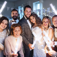 Bâtons lumineux LED portables en mousse, clignotants, thème romantique pour mariages, raves, fournitures de fête