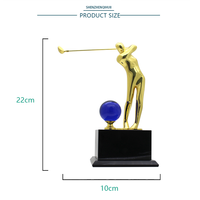 Trophée de golf en métal gravé vierge de nouveau design