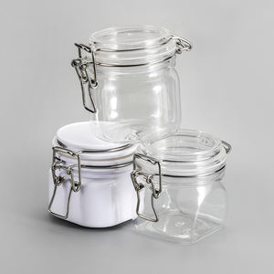 Vente en gros de contenants cosmétiques vides pot <span class=keywords><strong>Kilner</strong></span> 200g 250g 275g de pots de <span class=keywords><strong>beurre</strong></span> corporel de karité en plastique avec couvercles scellés - Product Image 2