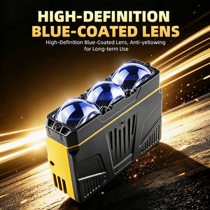 Luz LED para Parrilla W9, 12 Chips, Doble Solenoide, 3 Luces Bajas, 3 Luces Altas, Lámpara Óptica para Parrilla, Impermeable, Luz para Auto - Product Image 2
