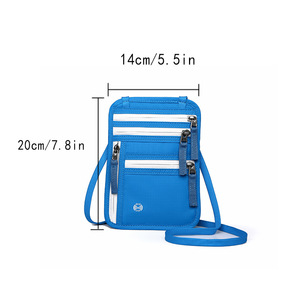 Bolsa de Cuello para Viaje con Bloqueo RFID, Porta Pasaportes Oculto, Cartera Ligera y Delgada para Hombres y Mujeres, Organizador de Documentos de Viaje - Product Image 6