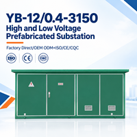 YB-12 12kV 3150kVA Poste de transformation préfabriqué compact extérieur de type boîtier pour distribution d'énergie utilitaire, personnalisé
