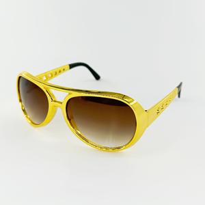 Lunettes de soleil vintage disco dorées années 60 pour costume de fête rock, lunettes de <span class=keywords><strong>rockstar</strong></span>, logo personnalisé accepté - Product Image 1