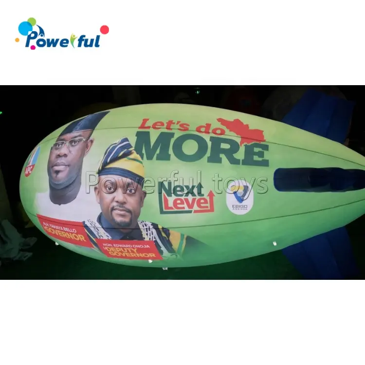गर्म बिक्री 9m inflatable विज्ञापन ब्लींप हवाई पोत, inflatable टसेपेल्लिन, inflatable हीलियम ब्लींप