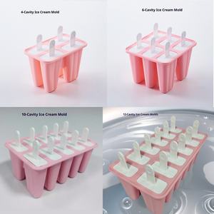Moule à crème glacée en silicone durable 6/10/12 trous Popsicle Stick fait maison facile à libérer <span class=keywords><strong>KonBo</strong></span> 1-3L Capacité manuelle - Product Image 3