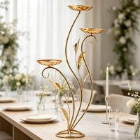 Support à fleurs de mariage en fer robuste, présentoir moderne pour fleurs avec base stable pour la décoration de lieux de fiançailles