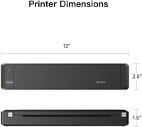 Imprimante thermique portable mini MT800 300 dpi, format A4, imprimante à transfert thermique en stock pour interface, garantie 1 an