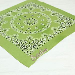 Wholesale 100% Recycled Cotton <b>Square</b> <b>Scarf</b> Custom Logo Digital Print Sporty Style 55x55cm Custom Color Four Seasons Outdoor Use - Product Image 1