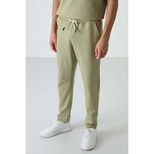 Ensemble de survêtement simple pour homme, vert clair, en coton, coupe ample, décontracté, respirant, pour adulte - Product Image 2