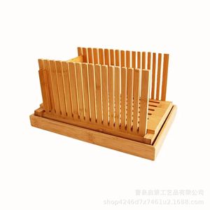 Rebanador de pan de bambú de 12.6in x 8.7in, bandeja rectangular de madera para almacenamiento en la cocina, para tostadas y alimentos - Product Image 4