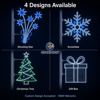 Luces Decorativas LED 2D Comerciales para Postes de Calle, Motivos Navideños para Resorts, Parques Temáticos, Ciudades, Festivales y Exhibiciones