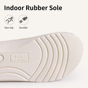 Pantofole da <span class=keywords><strong>Donna</strong></span> <span class=keywords><strong>per</strong></span> Casa con Punta Aperta Regolabile, Supporto <span class=keywords><strong>per</strong></span> Arco Plantare in Memory Foam, Antiscivolo, in Velluto a Coste - Product Image 3