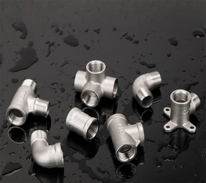 Chất Lượng Hàng Đầu Giá Tốt Thép Không Gỉ 201 304 Đa-Loại Nữ Nam Giảm Khuỷu Tay Tee Cross Union Chủ Đề - Product Image 5