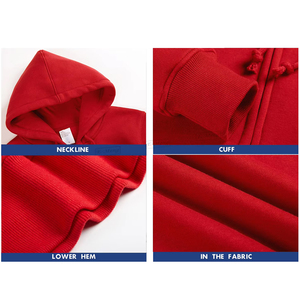 Sweat-shirt à capuche <span class=keywords><strong>zippé</strong></span> personnalisable pour hommes T-Shirt en éponge française de couleur unie longue longueur approvisionnement en gros impression en relief - Product Image 3