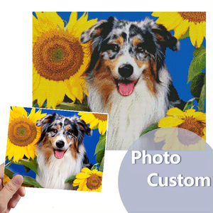 Hot Sale Custom 3d <strong>Puzzle</strong> Majestic King Lion Round Full Drills <strong>Diamond</strong> Mosaic Painting for <strong>Adults</strong> Home Decoration - Product Image 2