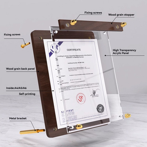 <span class=keywords><strong>Acrylic</strong></span> rõ ràng Bảng thẻ đứng giấy chứng nhận hiển thị tấm bàn đơn chủ giấy phép kinh doanh Khung ảnh khung với khung - Product Image 4