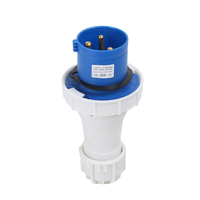 Prise industrielle étanche IP67 Nuoqiya 63A à courant élevé 220V 250V 2P+E 3 broches 63A