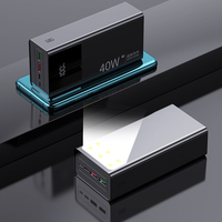 Vente flash Charge rapide PD22.5W Banques d'alimentation 20000mAh 50000mAh Affichage numérique LED Banque d'alimentation pour téléphones