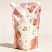 Pochettes à bec verseur personnalisées imprimées en sérigraphie, en matériau composite PET/VMPET/PE de qualité alimentaire pour savon liquide et soins personnels