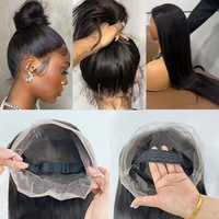 Perruque brésilienne transparente en dentelle pour femmes, 360 degrés, cheveux humains Remy longs, densité 200%, bouclée et prête à porter, vente en gros