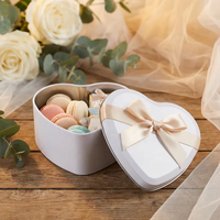 Boîte en métal personnalisée en forme de cœur rouge, qualité alimentaire, emballage cadeau, chocolat, bonbons, biscuits, Saint-Valentin, boîte en métal en forme de cœur