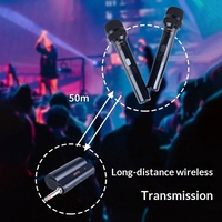 Microphone dynamique sans fil professionnel JOYO, un émetteur, deux récepteurs, performances de diffusion en direct en extérieur, son HIFI