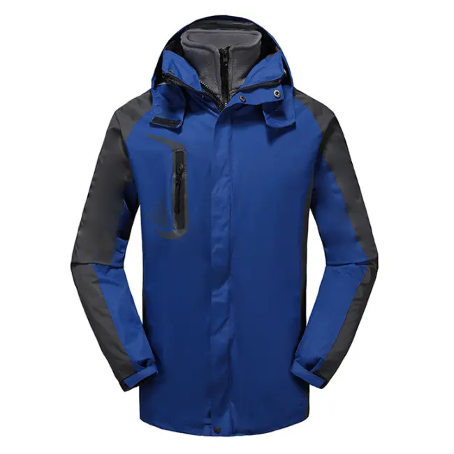 Waterproof Polyester Windbreaker Jacket Custom Logo Rain Jacket Outdoor Wear 100% Polyester Shell OEM Service Custom Black