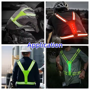 Veste de sangle de lumière led haute visibilité led <span class=keywords><strong>gilet</strong></span> de <span class=keywords><strong>sécurité</strong></span> réfléchissant <span class=keywords><strong>lumineux</strong></span> haute luminosité - Product Image 6
