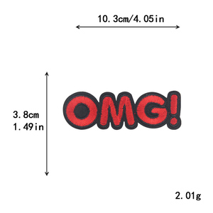 Patchs brodés à l'ordinateur style punk, thermocollants, rouge et <span class=keywords><strong>noir</strong></span>, pour vêtements, sacs, casquettes, prix de gros, faible MOQ - Product Image 5