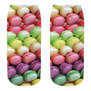 Mujeres y hombres personalizados Impresión 3D Bright Fun Food Fruits Sweeties Donuts <span class=keywords><strong>Odd</strong></span> Future <span class=keywords><strong>Calcetines</strong></span> tobilleros - Product Image 5