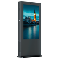 Écran tactile LCD numérique de 55 pouces pour intérieur et extérieur, totem publicitaire, kiosque sur pied pour la publicité