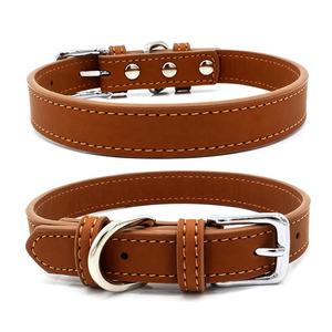 Conjunto de correa de collar de entrenamiento de perro táctico ajustable de cuero PU de lujo Material suave remache decoraciones de encaje patrones impresos sólidos - Product Image 3