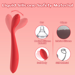 Liquid Silicone Fully Waterproof Dildo <b>Vibrators</b> for Women Massage Stick Stimulate Nipple Clitoris Sex Toys for Woman Adult% - Product Image 5