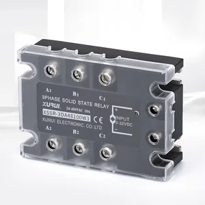 XSSR-3DA48100 3 phases solid state relay / 24vdc relay / direct current voltage regulator