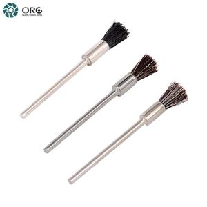 Brosses de polissage miniatures ORO montées sur stylo, tige de 2,35 mm, poils naturels, fil de laiton et d'acier pour outils rotatifs de polissage de bijoux et dentaire - Product Image 4