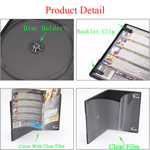 SUNSHING 7mm Slim Clear Color Single CD <b>Disc</b> Case 9mm Empty Black DVD Movie Cases PP <b>Plastic</b> Blu-Ray Boxes for 2 CD/DVD/BD - Product Image 6