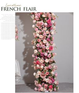 Herzförmiger Künstlicher Rosen-Blumenbogen Hintergrund-Ständer 8ft Seide Handgefertigt Maßgeschneiderte Größe Hochzeitseingang Bühnendekoration - Product Image 4