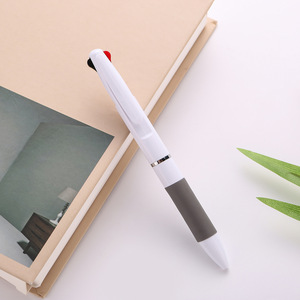 Bolígrafo retráctil minimalista de tres colores, pequeño, blanco, de 3 colores, para escribir firmas, papelería de oficina, suministros de aprendizaje - Product Image 6